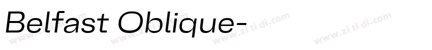 Belfast Oblique字体转换